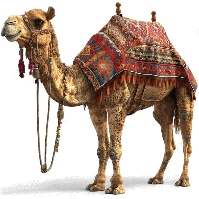 vecteezy generated ai camel on a transparent background 46857303 1
